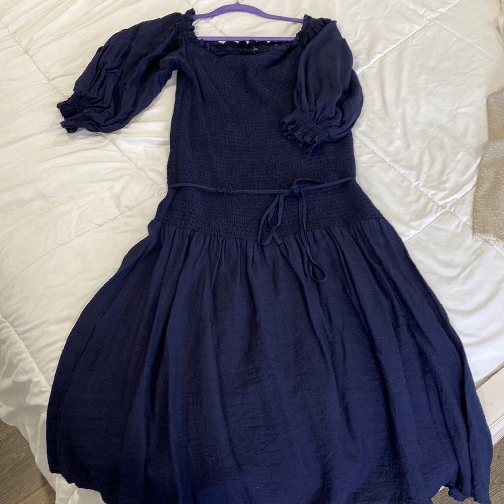 Navy Blue midi dress ! Perfect condition! Great material